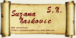 Suzana Nasković vizit kartica